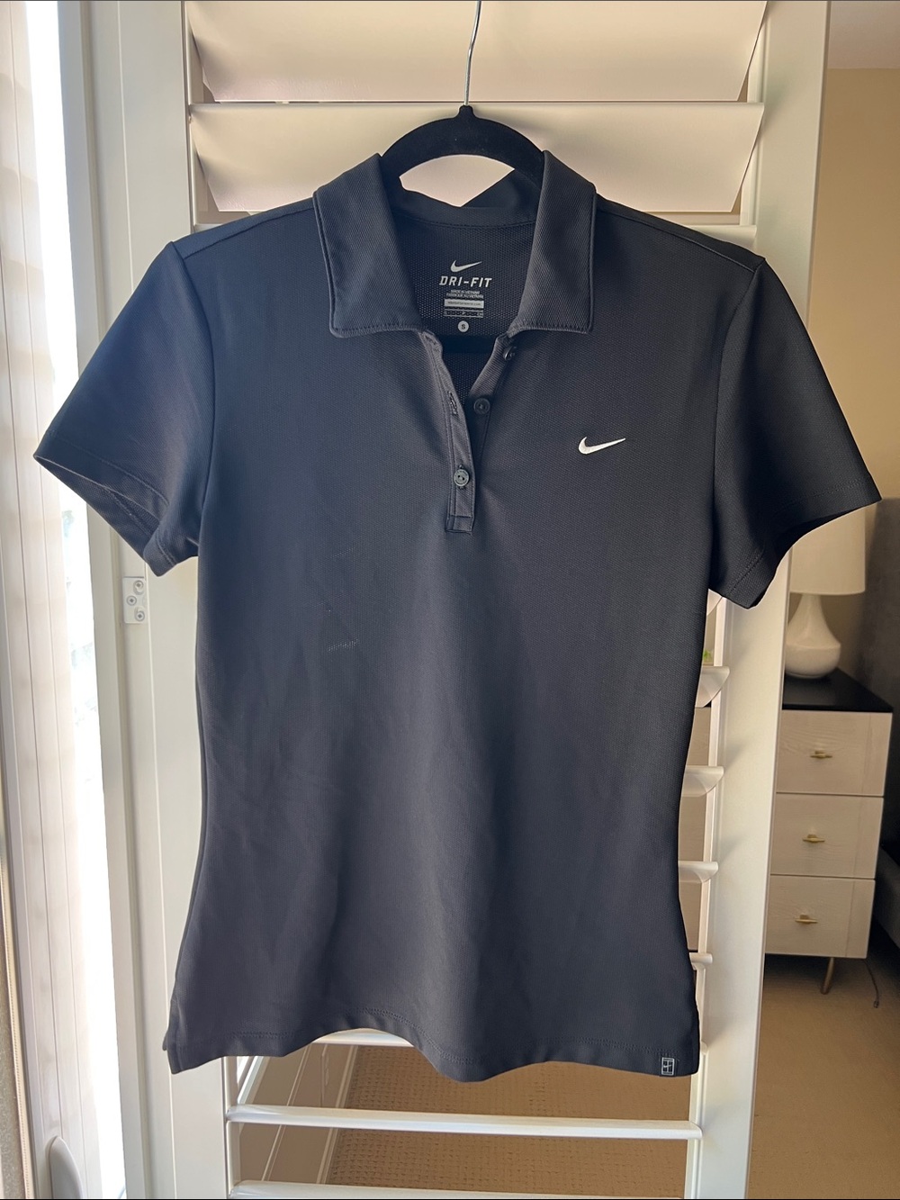 Nike Women's Black Dri-FIT Polo Shirt